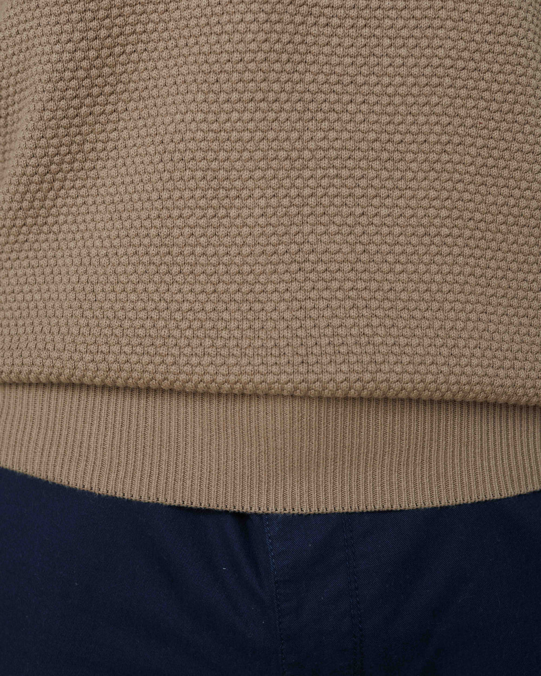All-Season Popcorn Knit Long Sleeve Polo  - LCY London
