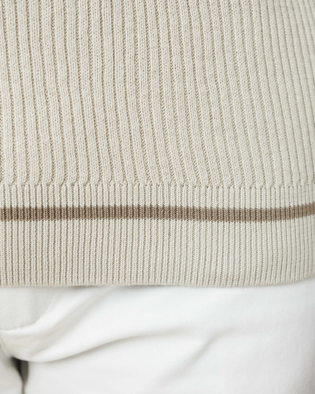 Contrast Knit Johnny Collar Polo  - LCY London