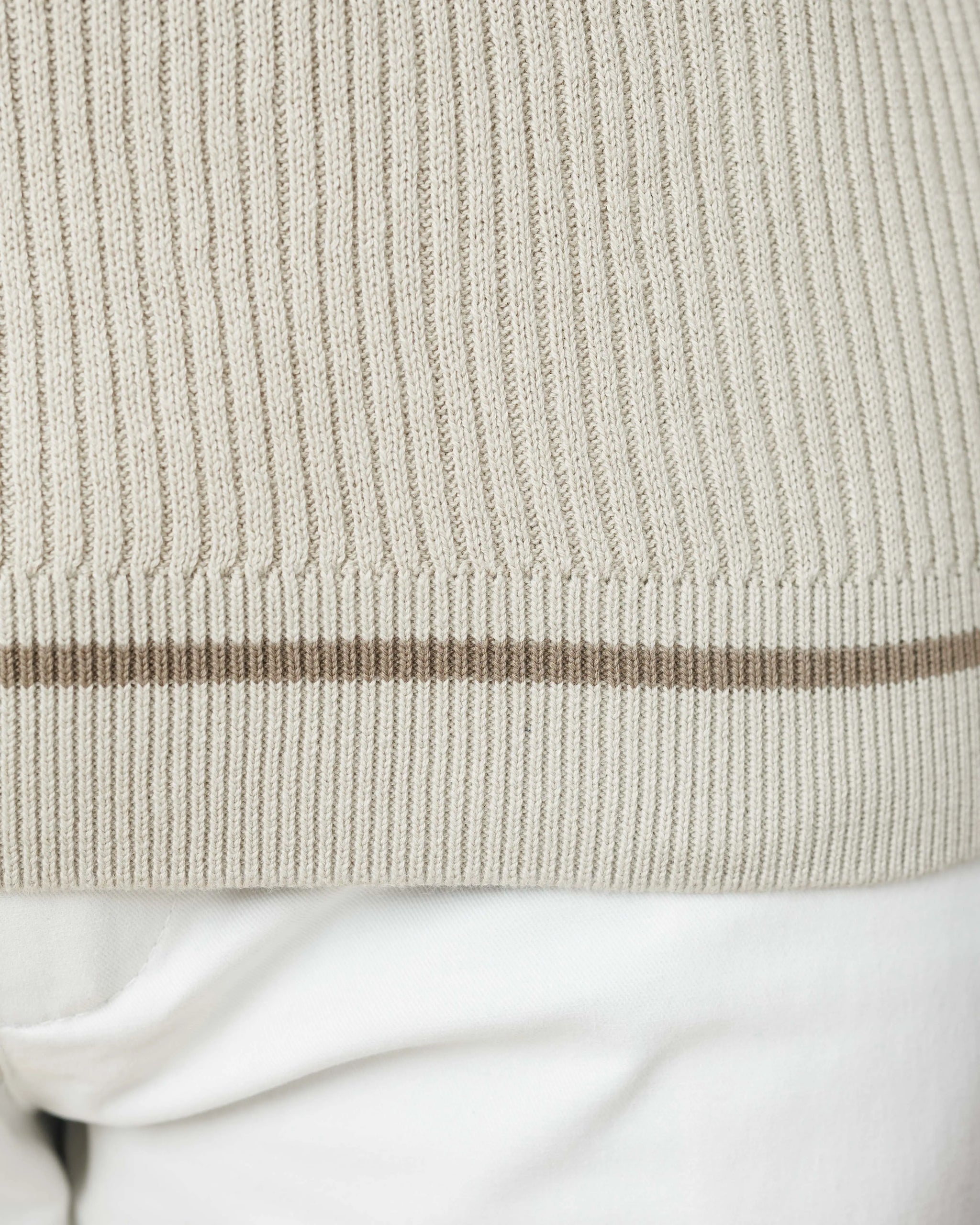 Contrast Knit Johnny Collar Polo  - LCY London