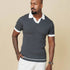 Contrast Knit Johnny Collar Polo Gray-XL-Polo-collar - LCY London