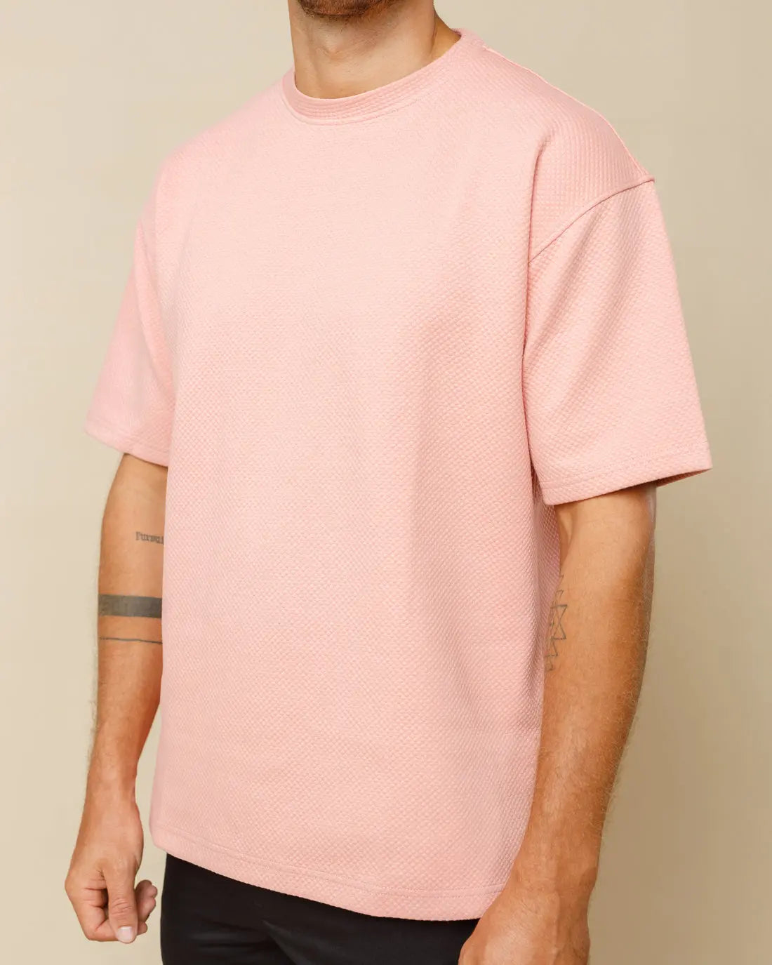 Cotton Blend Oversized Tee  - LCY London