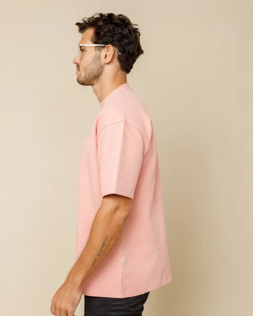 Cotton Blend Oversized Tee  - LCY London