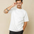 Cotton Blend Oversized Tee White-XL - LCY London