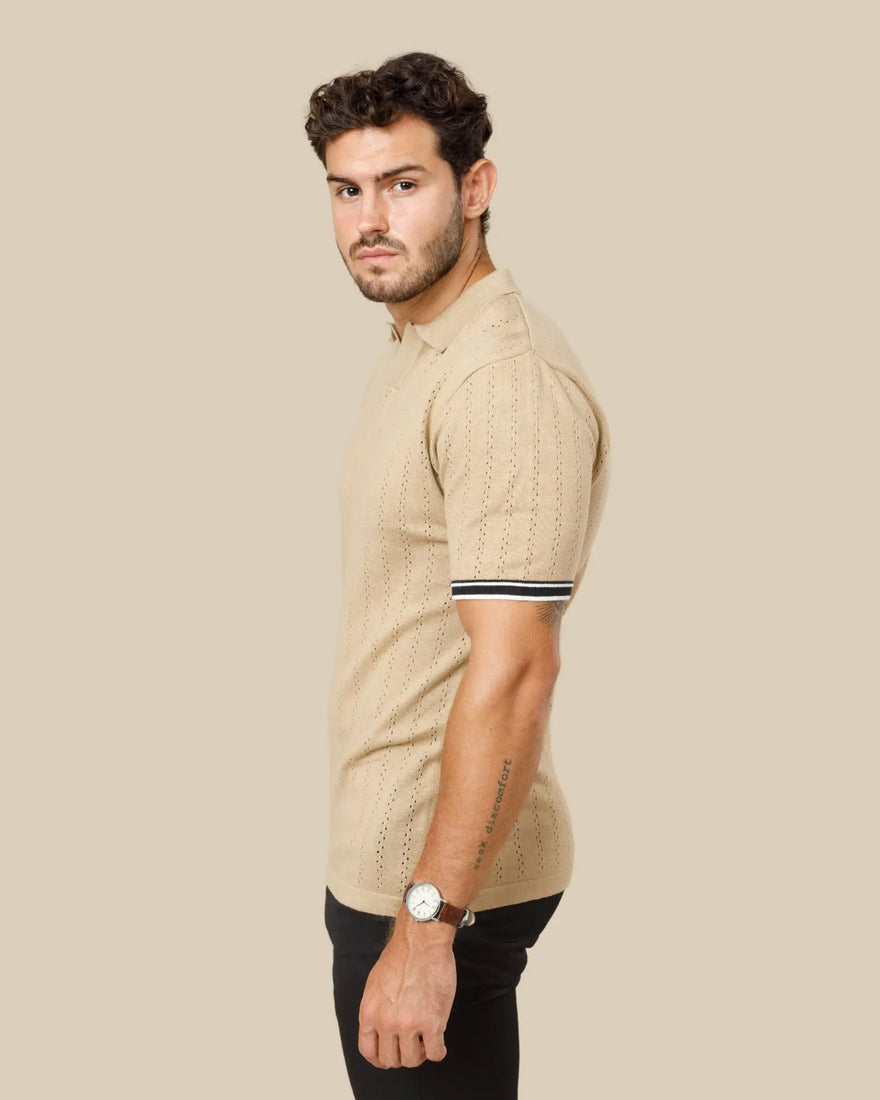 Cotton Knitted Polo Shirt LCY LONDON