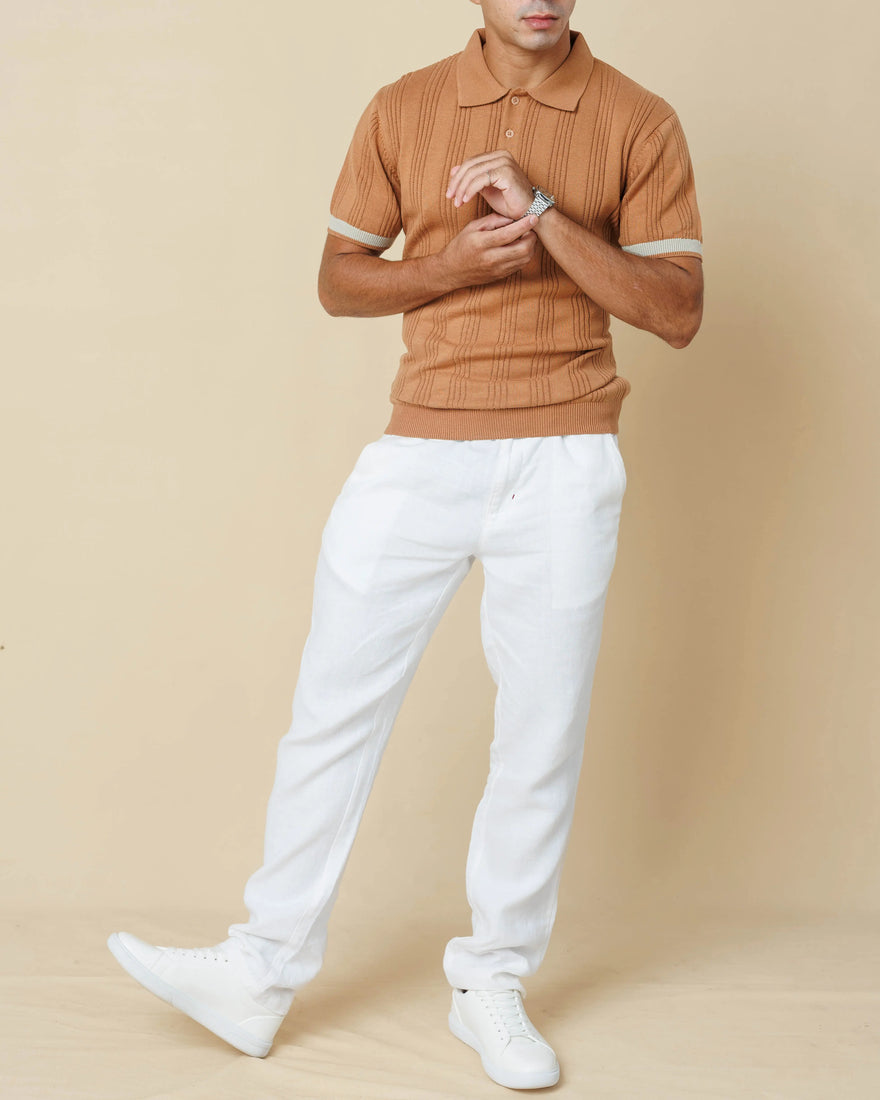 Drop Needle Flatknit Polo  - LCY London