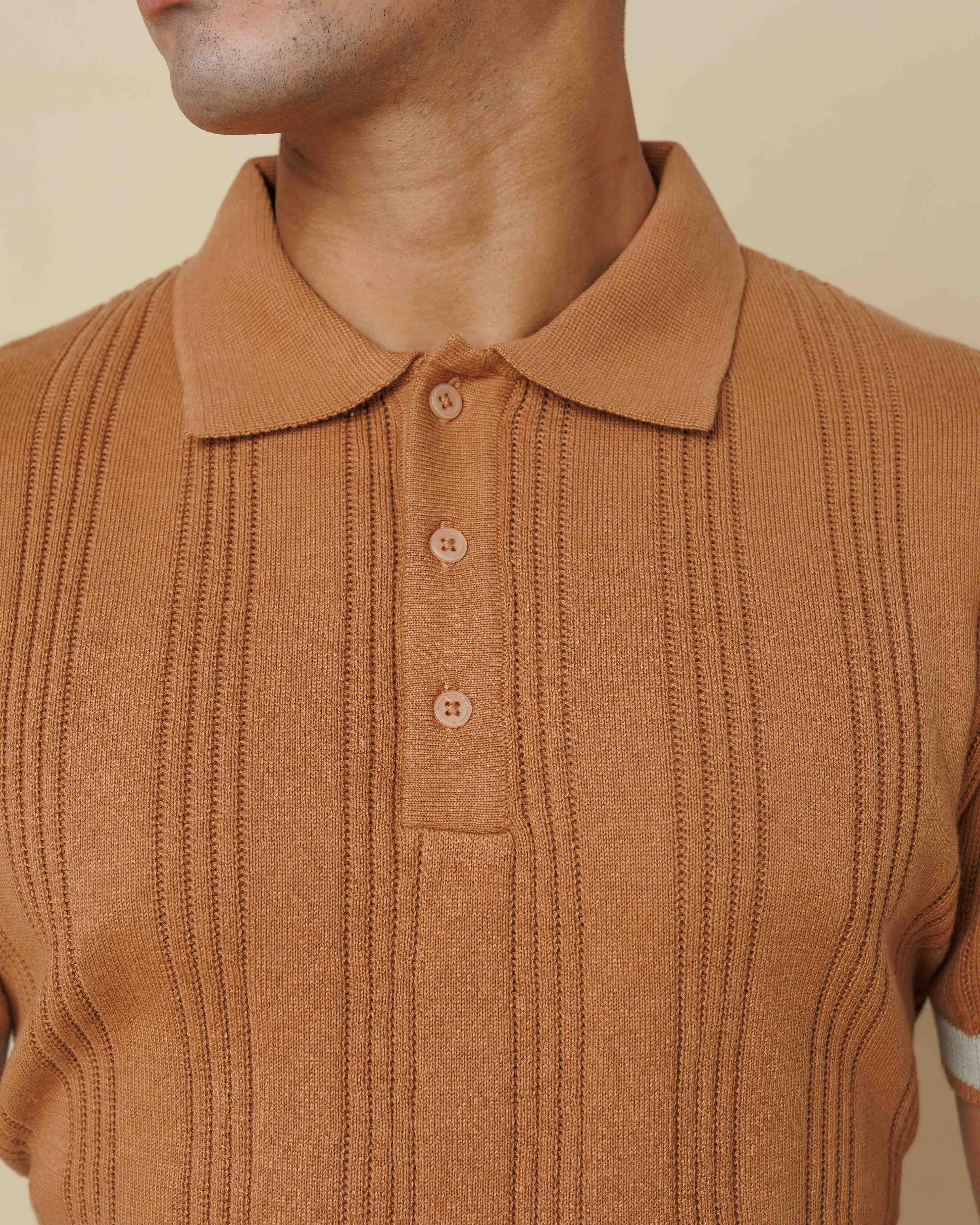 Drop Needle Flatknit Polo  - LCY London