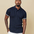 Drop Needle Flatknit Polo Navy-Blue-XL - LCY London