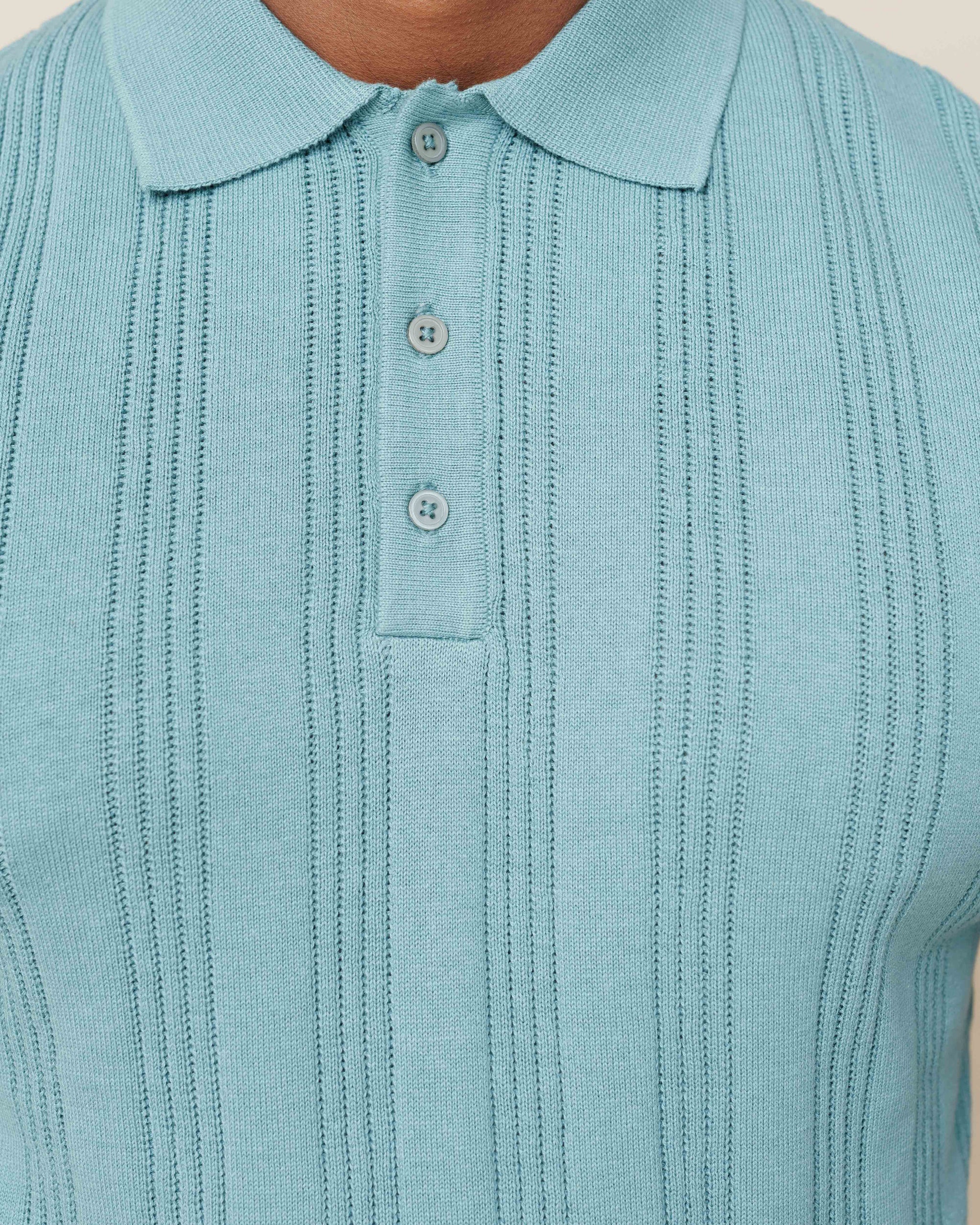 Drop Needle Flatknit Polo  - LCY London