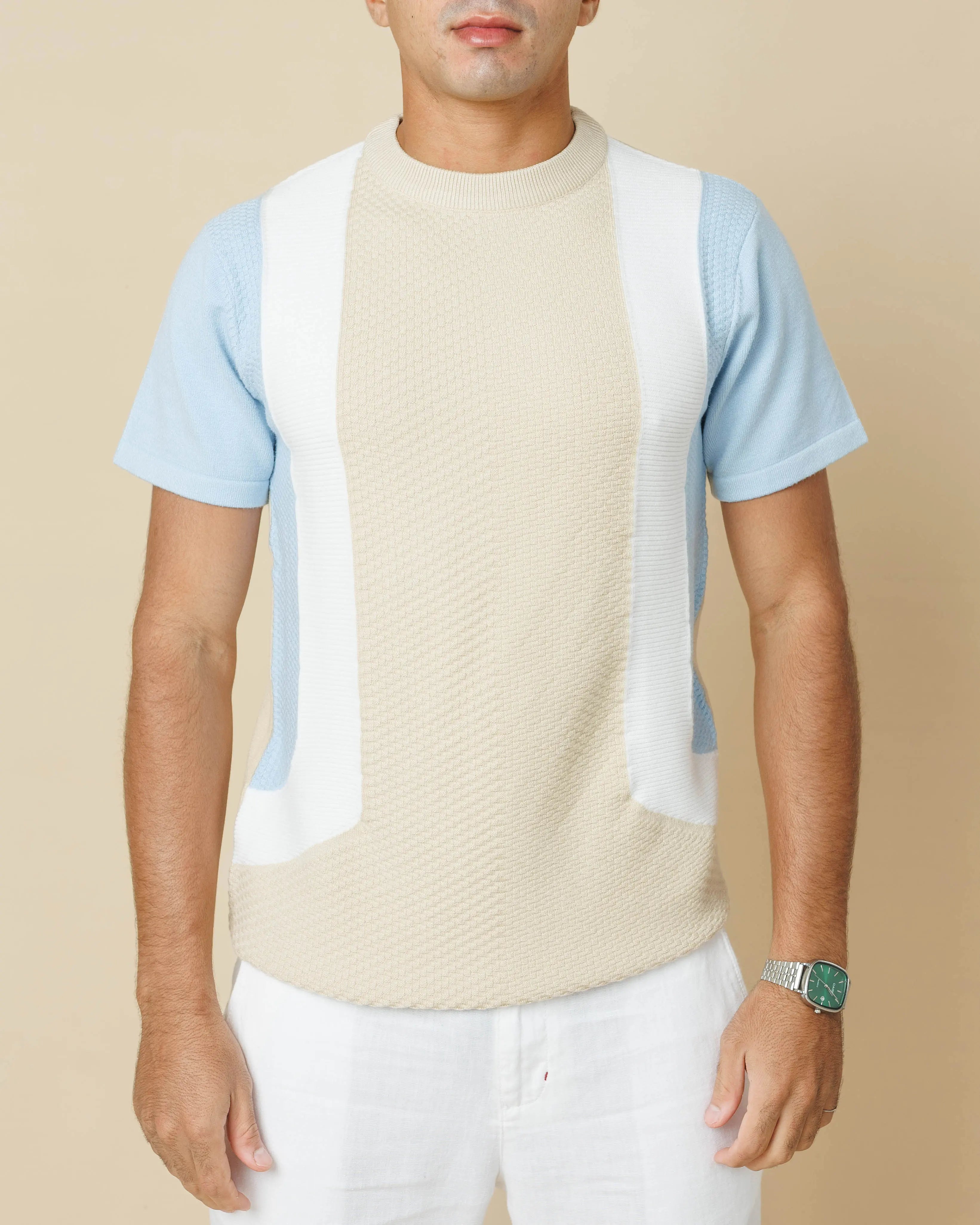 Duality Structured Knit Tee  - LCY London