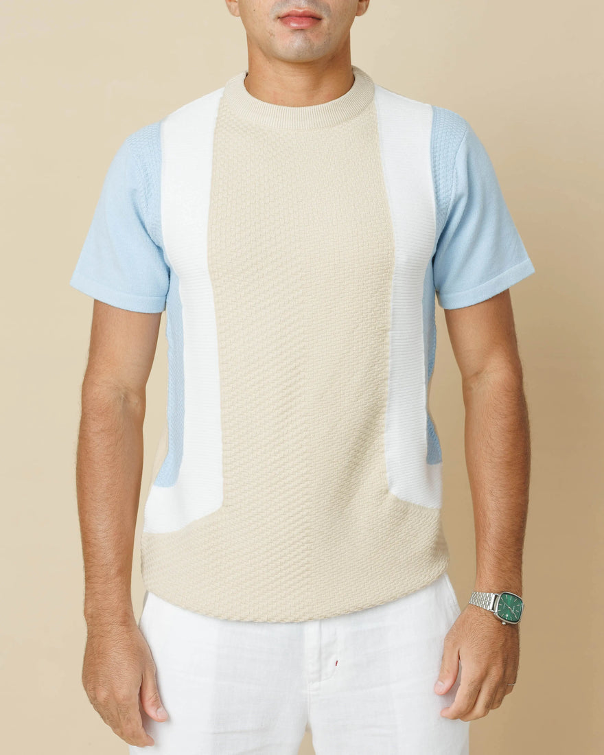 Duality Structured Knit Tee  - LCY London