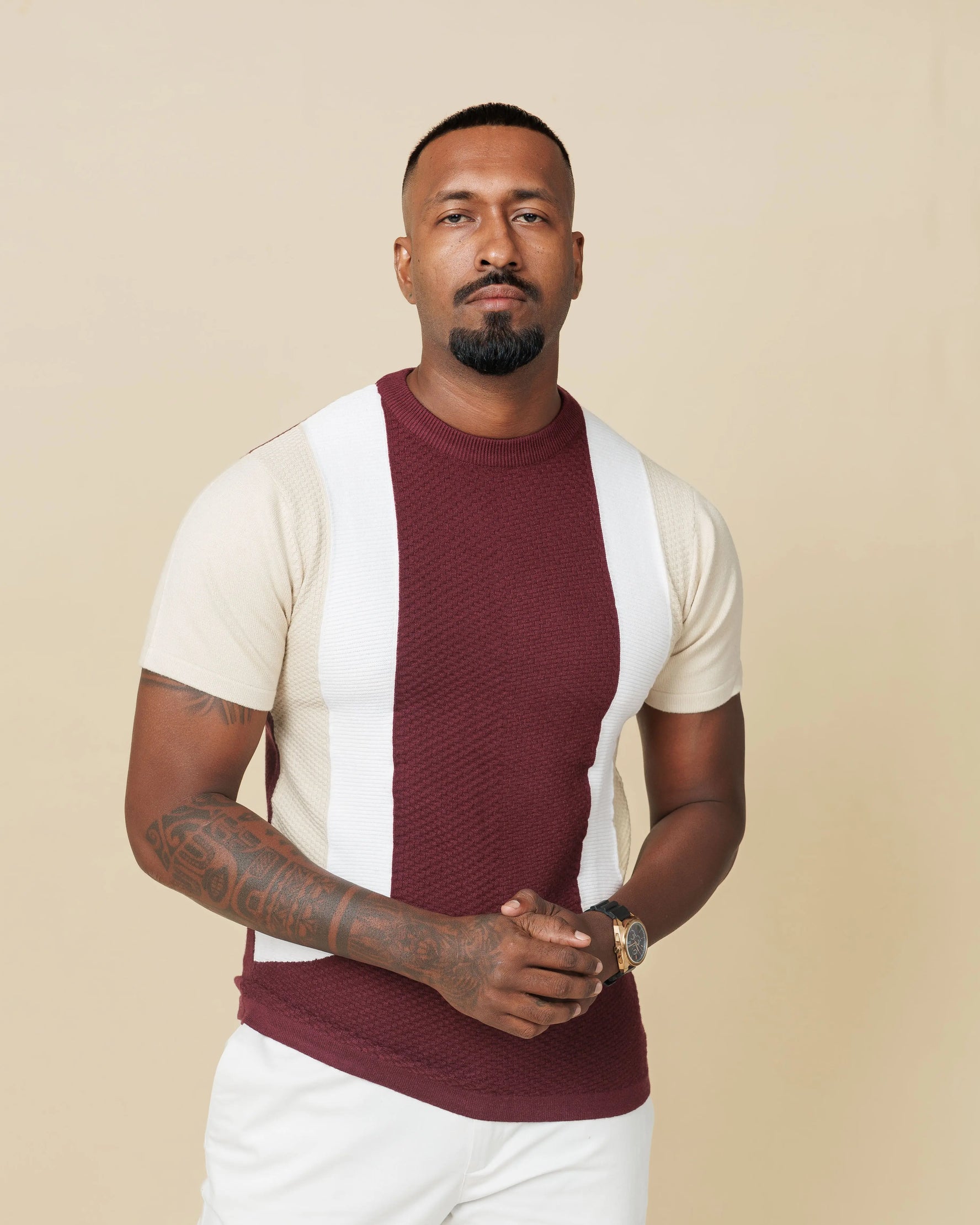 Duality Structured Knit Tee  - LCY London