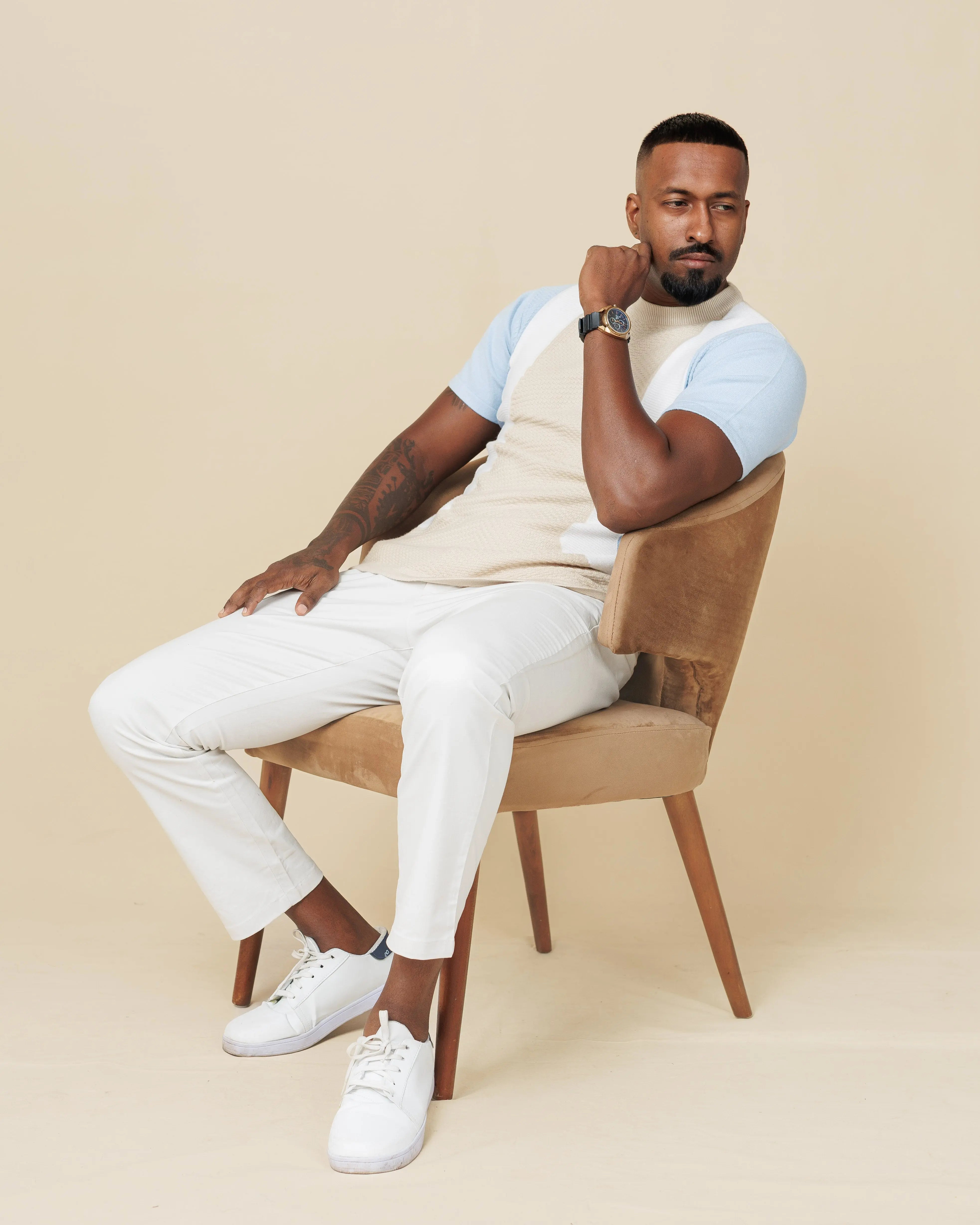 Duality Structured Knit Tee  - LCY London