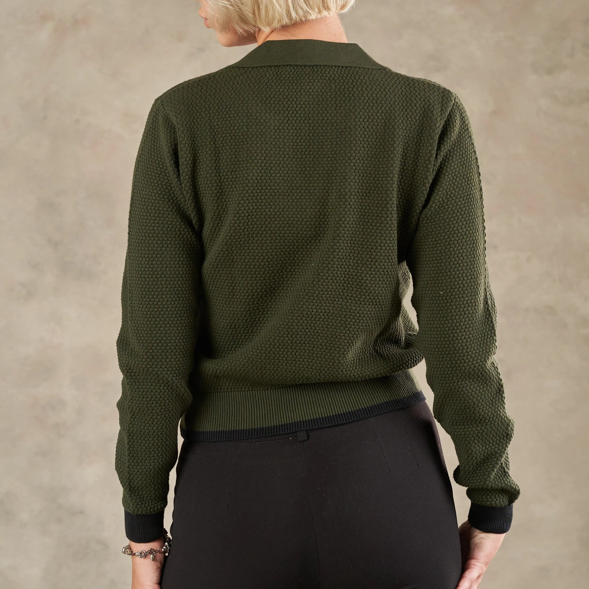 Florence Johnny Collar Knit Top  - LCY London