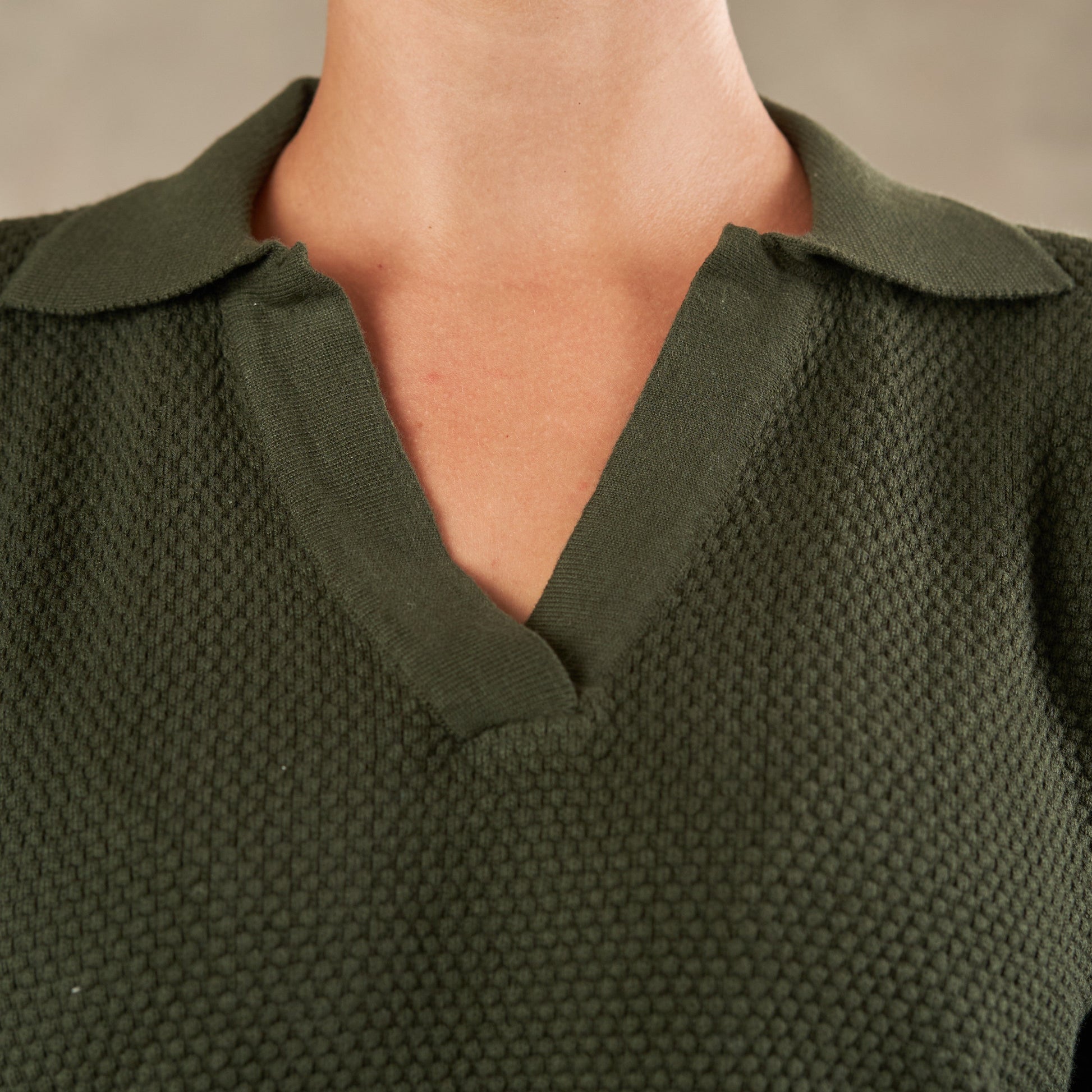 Florence Johnny Collar Knit Top  - LCY London