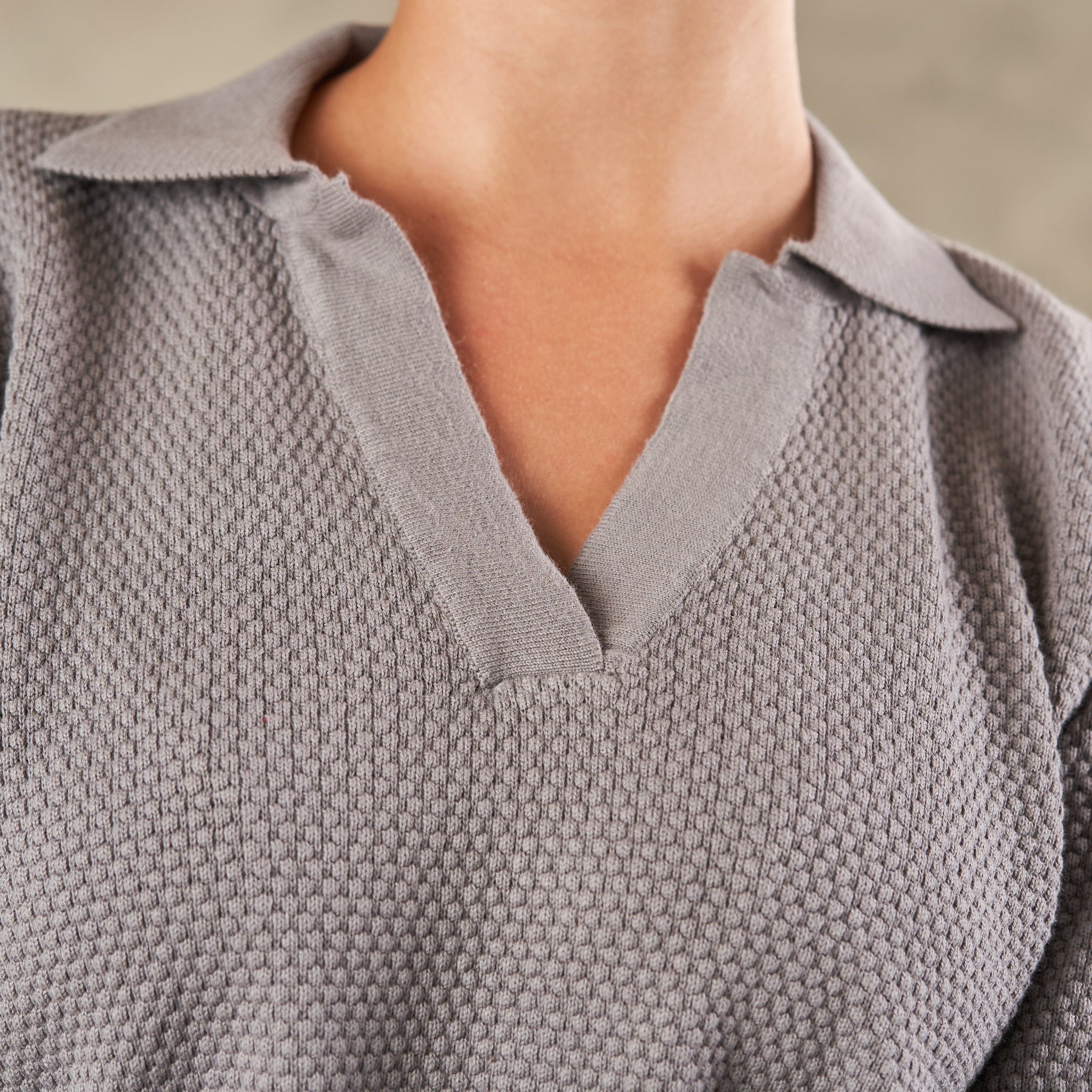 Florence Johnny Collar Knit Top  - LCY London