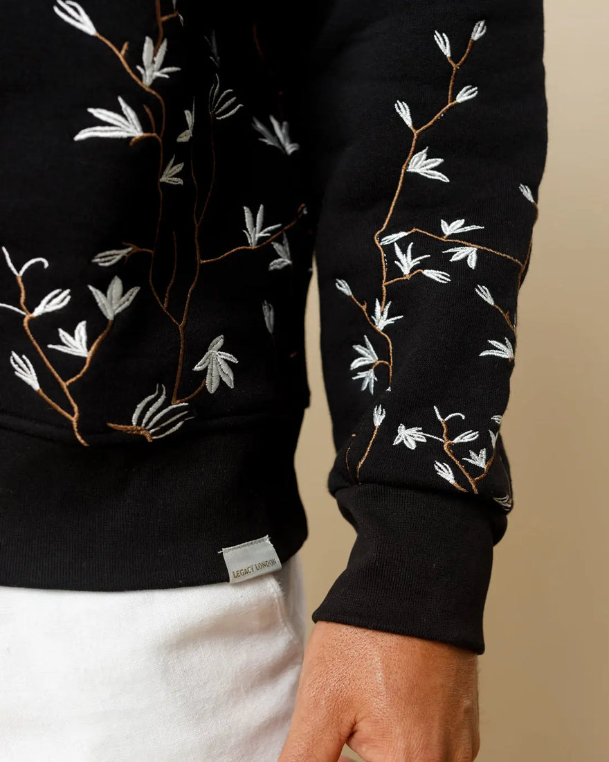 Heritage Bloom Embroidered Sweater  - LCY London
