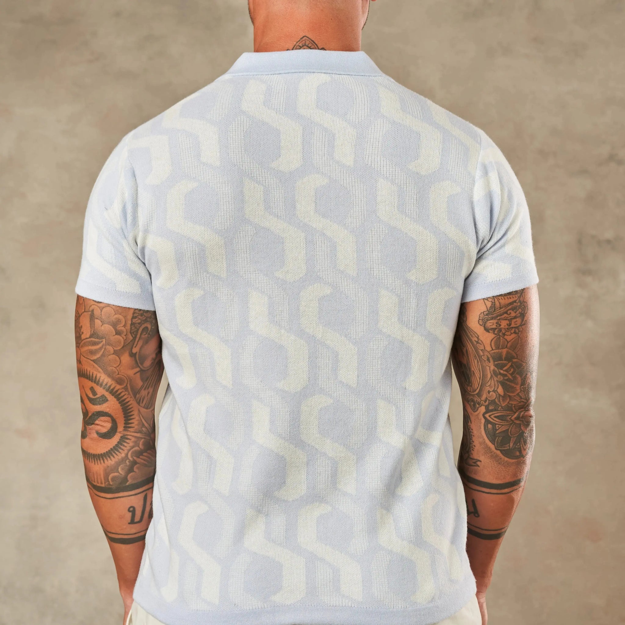 Interlocking Tile Pattern Polo  - LCY London