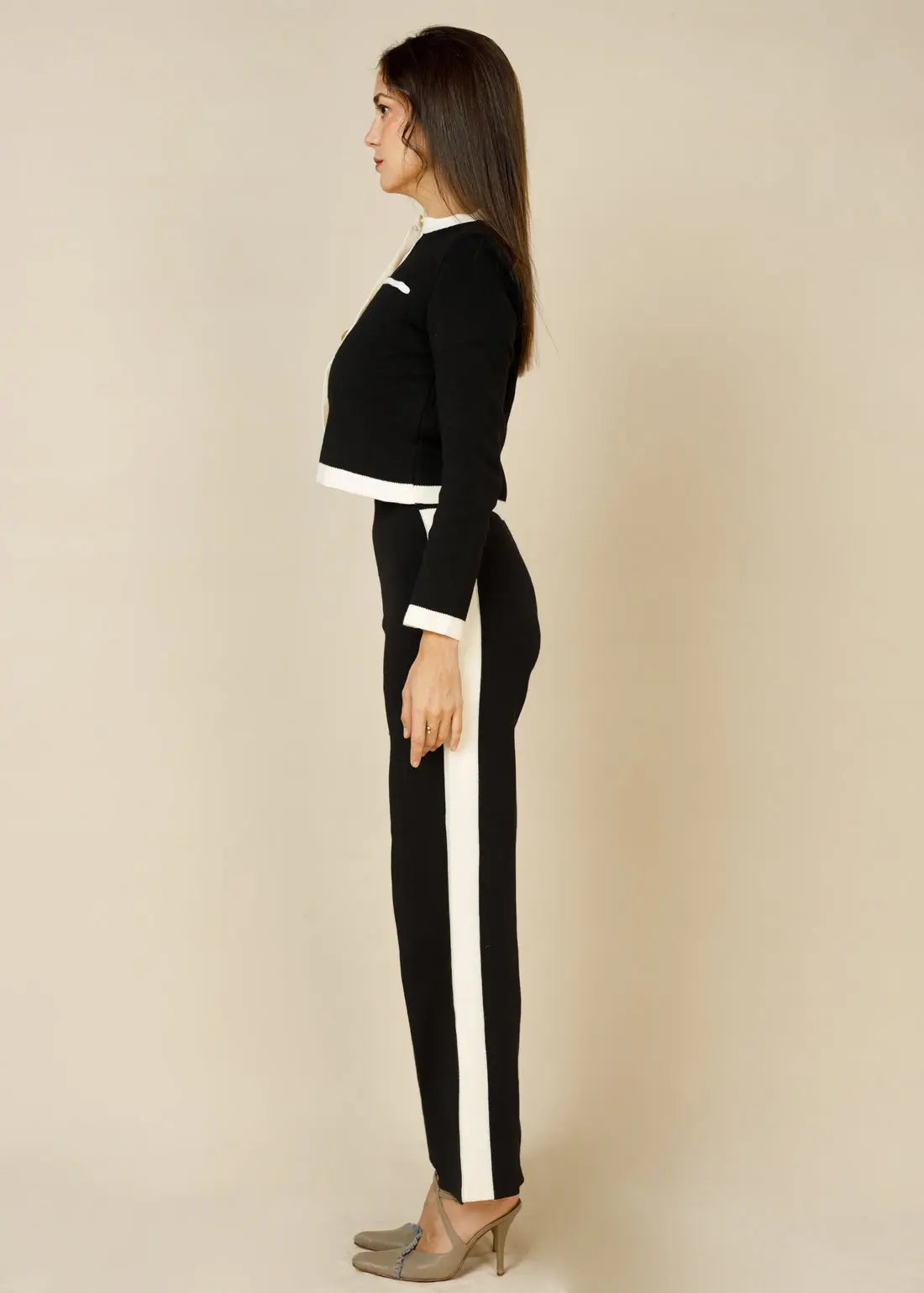 LCY Signature Contrast Binding Knit Set  - LCY London