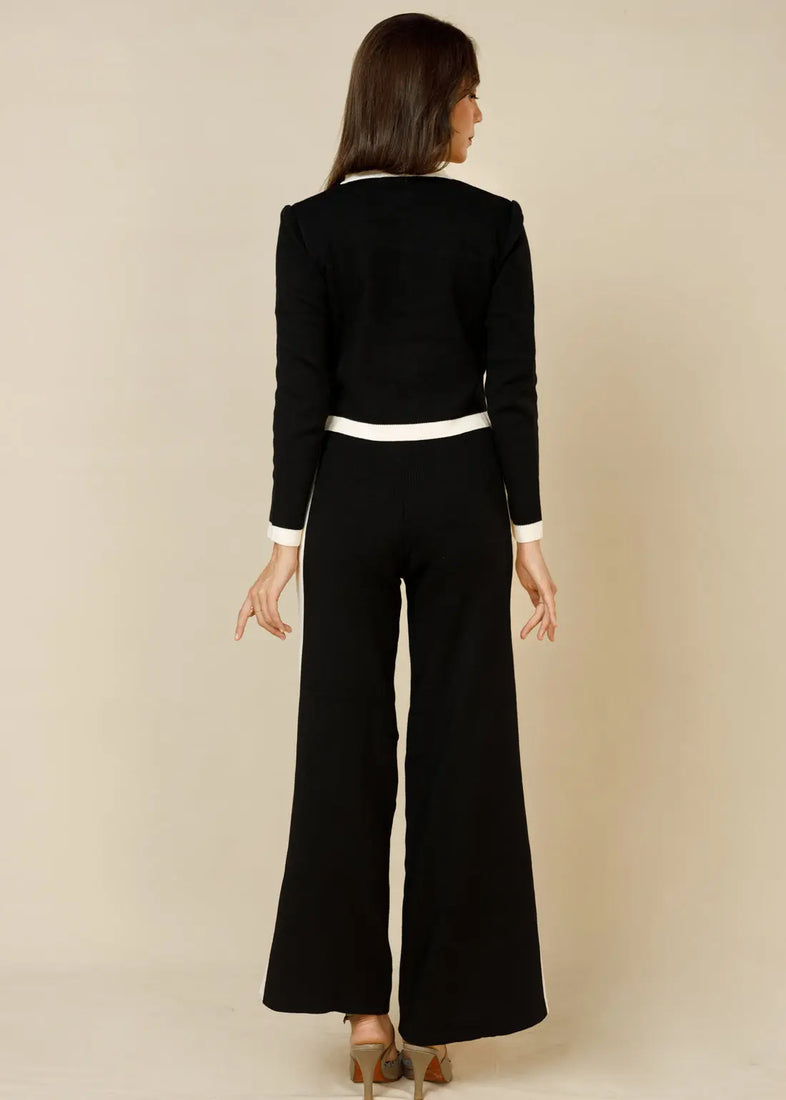 LCY Signature Contrast Binding Knit Set  - LCY London