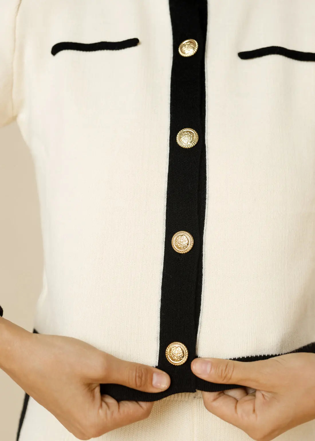 LCY Signature Contrast Binding Knit Set  - LCY London