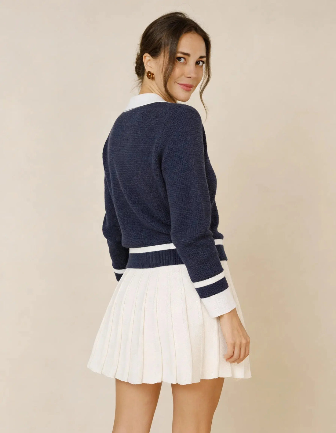 Ladies Contrast Collar Long Sleeved Polo  - LCY London