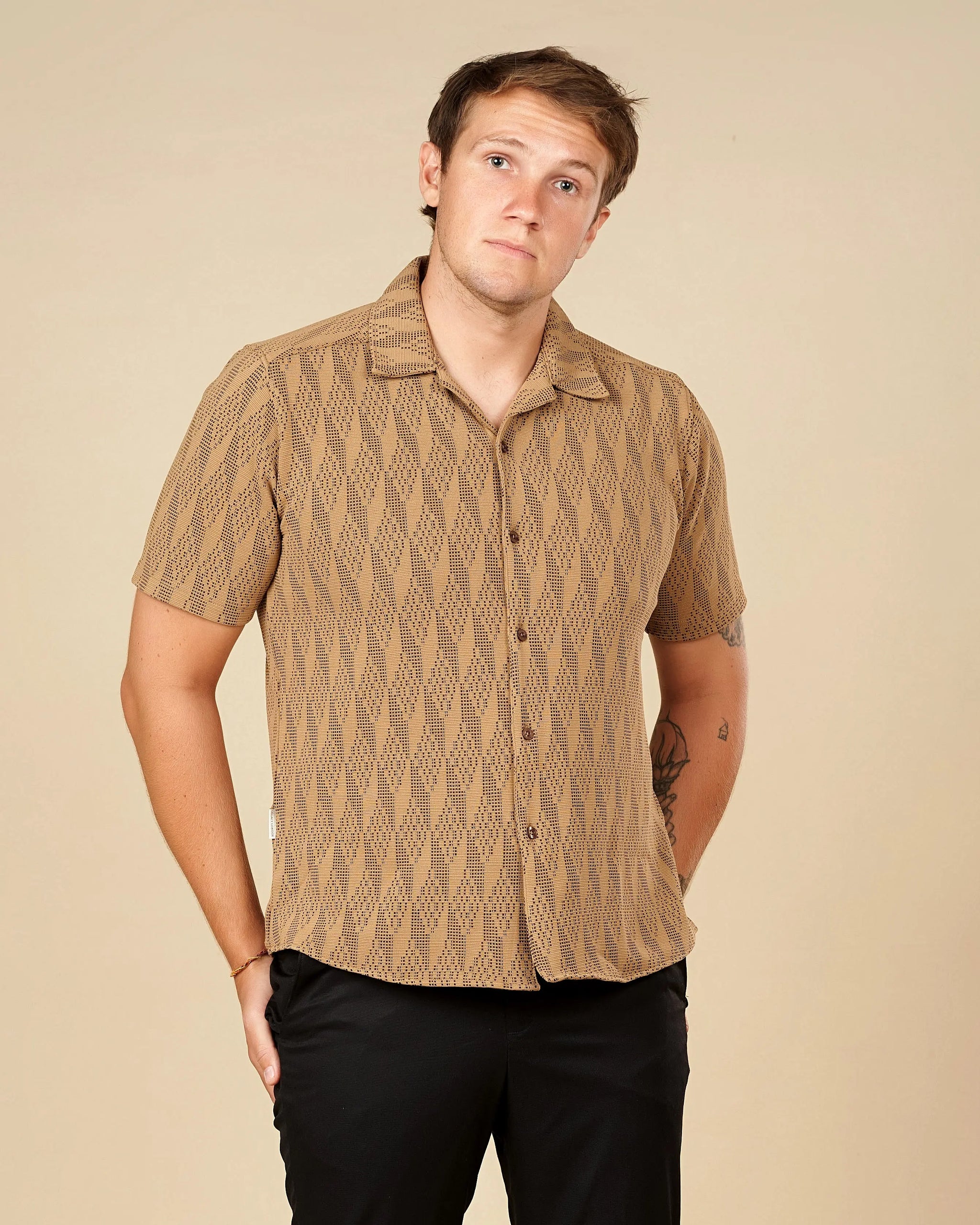 Legacy Cuban Collar Pattern Shirt  - LCY London