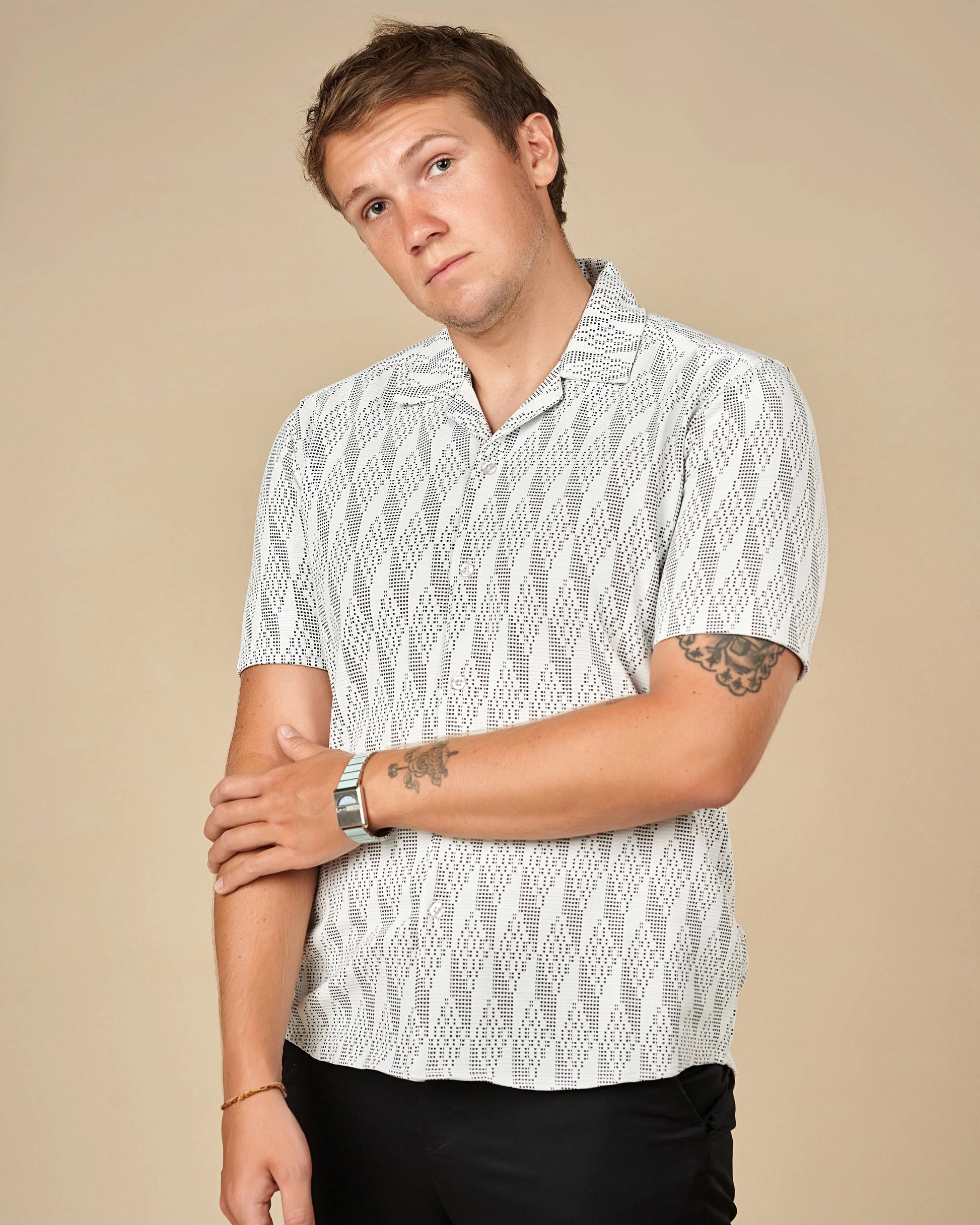 Legacy Cuban Collar Pattern Shirt  - LCY London