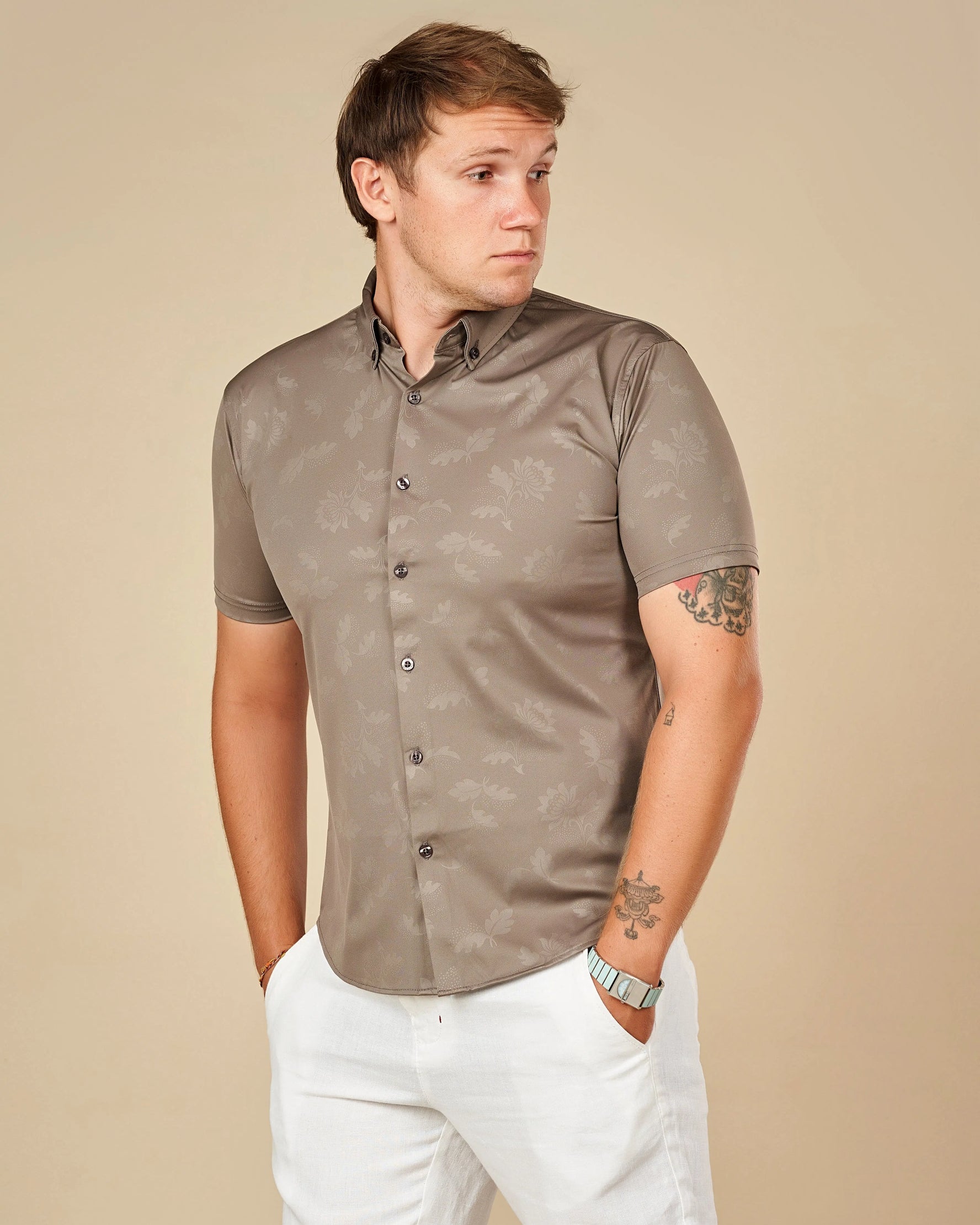 Legacy London Premium Short-Sleeved Button-Down Shirt  - LCY London
