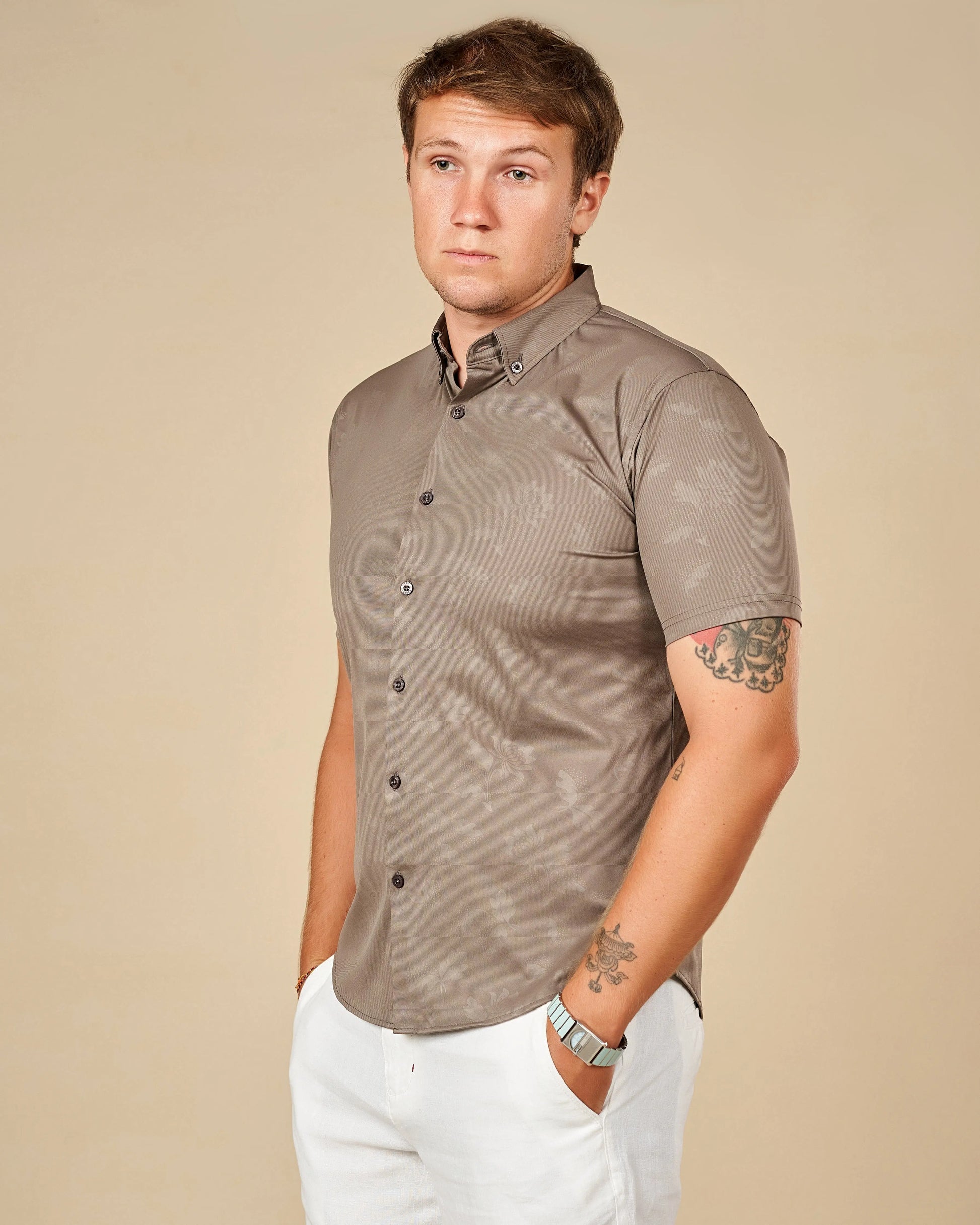 Legacy London Premium Short-Sleeved Button-Down Shirt  - LCY London