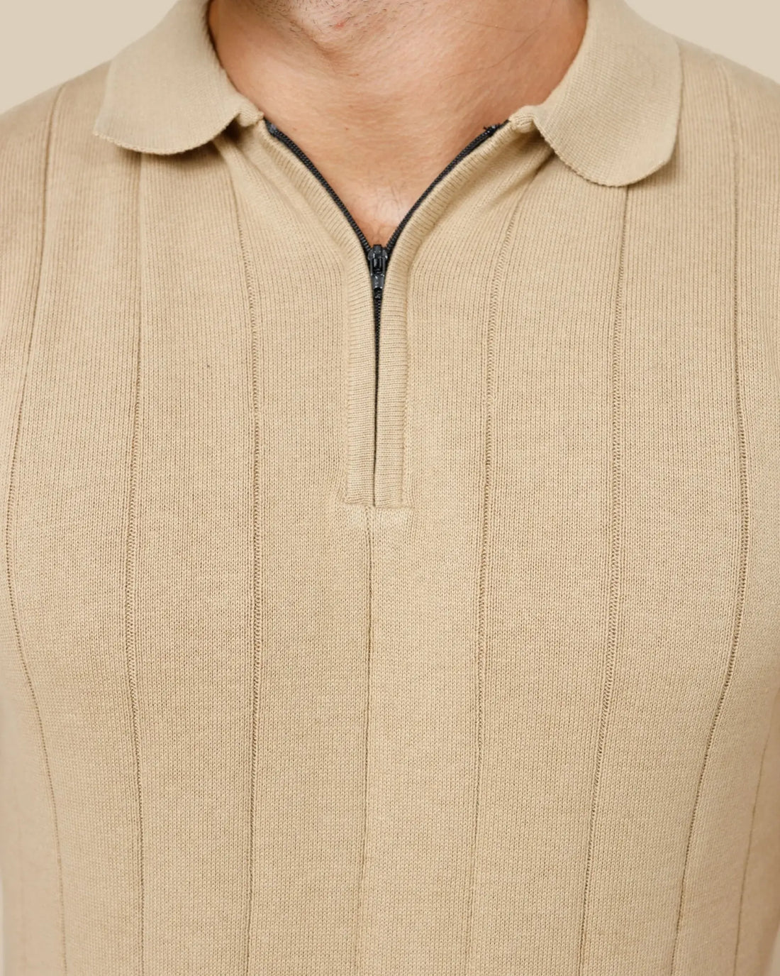 Legacy Wide Rib Knitted Polo LCY LONDON