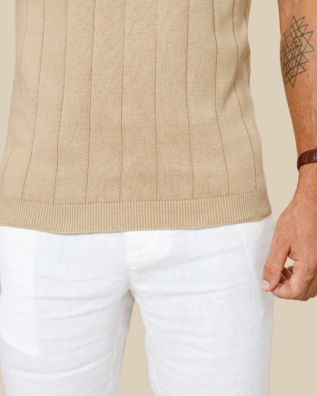 Legacy Wide Rib Knitted Polo LCY LONDON