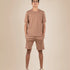 Line Detail Crewneck and Shorts set XL-Camel - LCY London