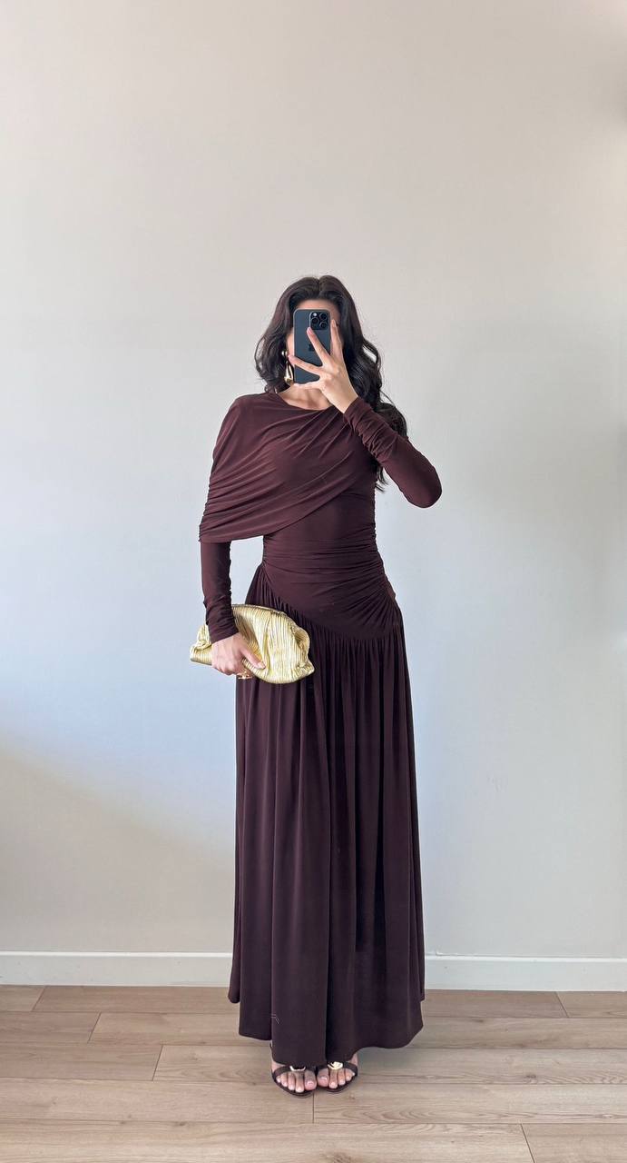 Lustre Drape Dress  - Legacy London