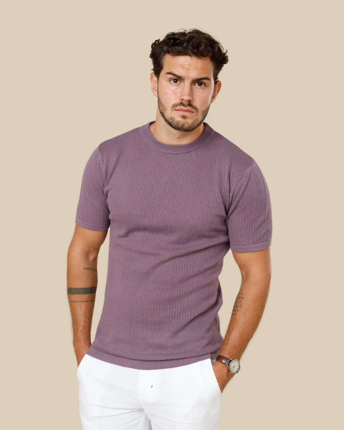 Ottis Signature Knitted Crew Neck Tee LCY LONDON
