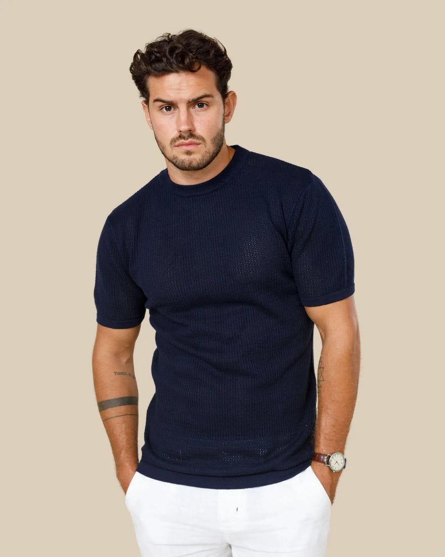Ottis Signature Knitted Crew Neck Tee LCY LONDON