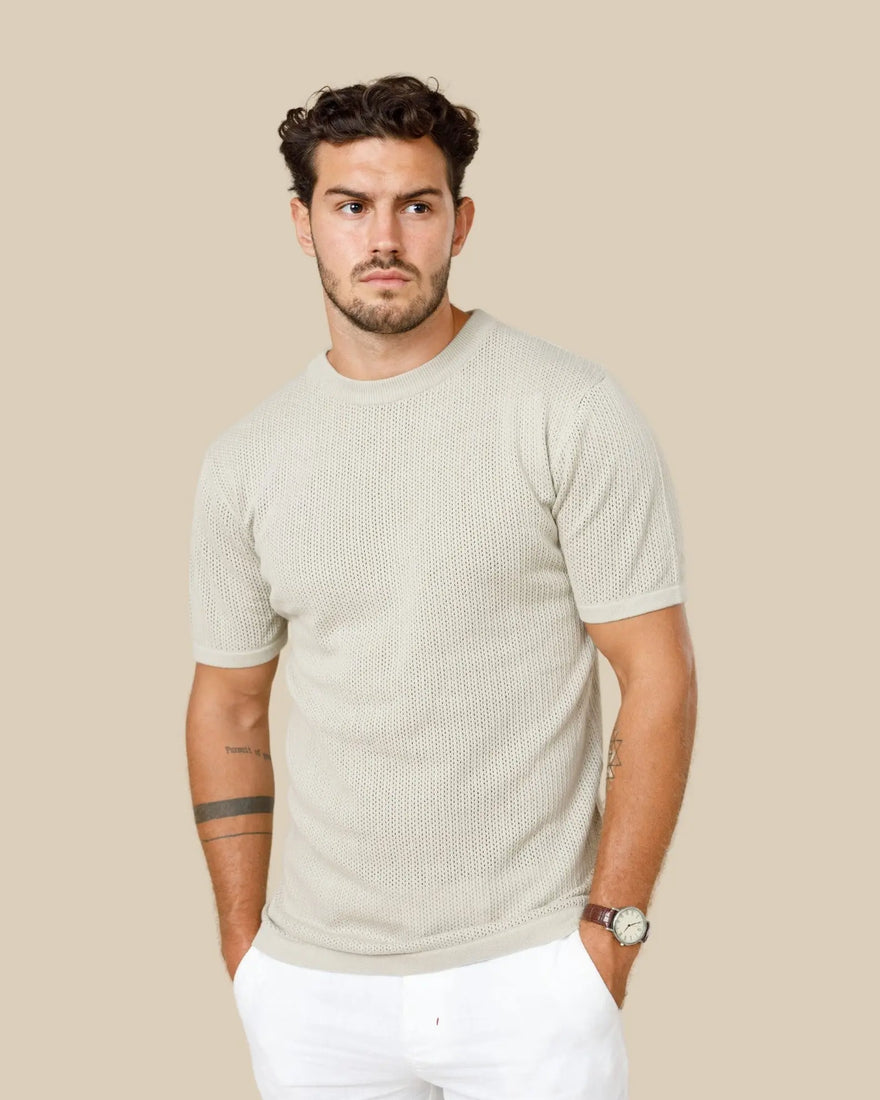 Ottis Signature Knitted Crew Neck Tee LCY LONDON
