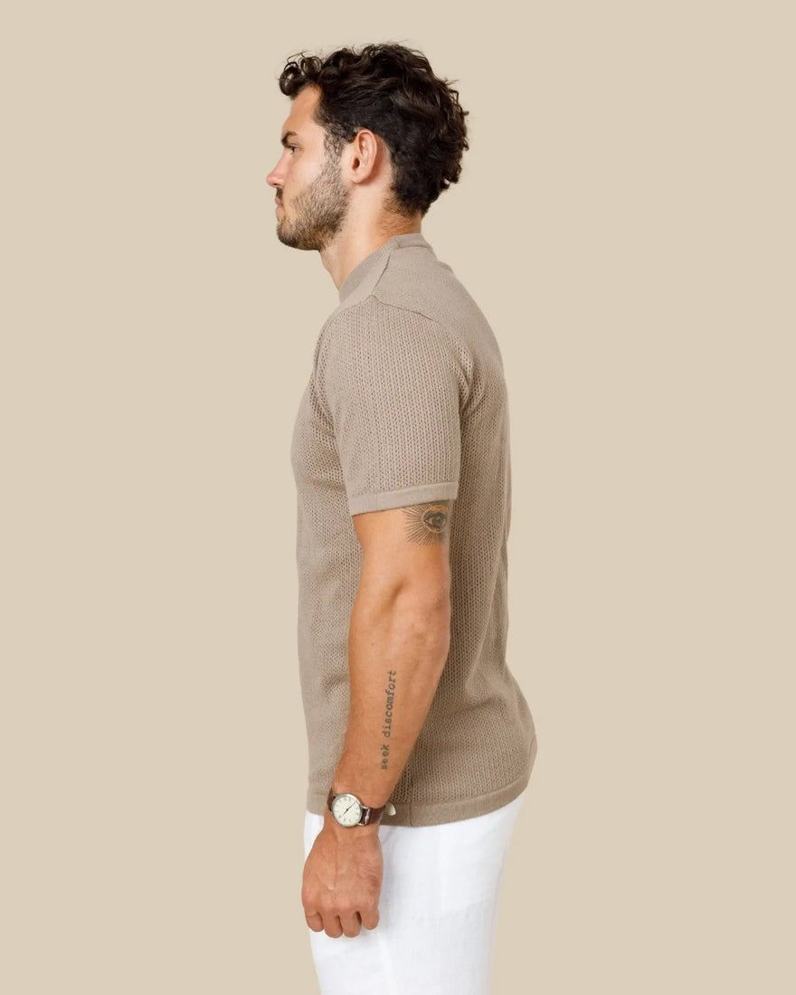 Ottis Signature Knitted Crew Neck Tee LCY LONDON