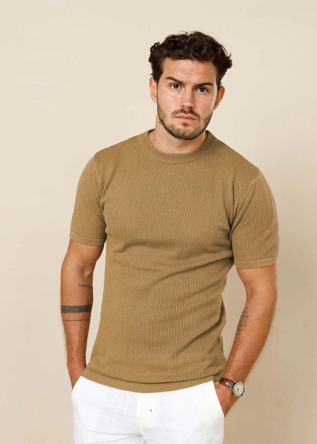Ottis Signature Knitted Crew Neck Tee LCY LONDON