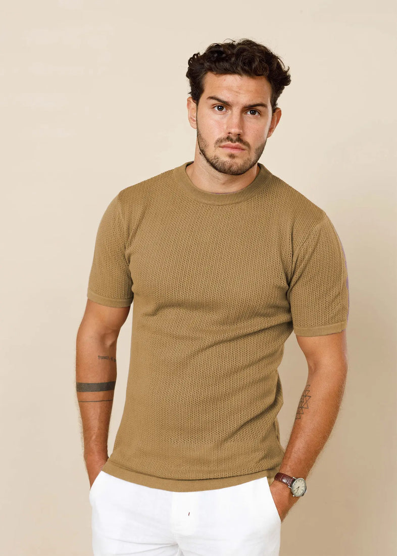 Ottis Signature Knitted Crew Neck Tee LCY LONDON