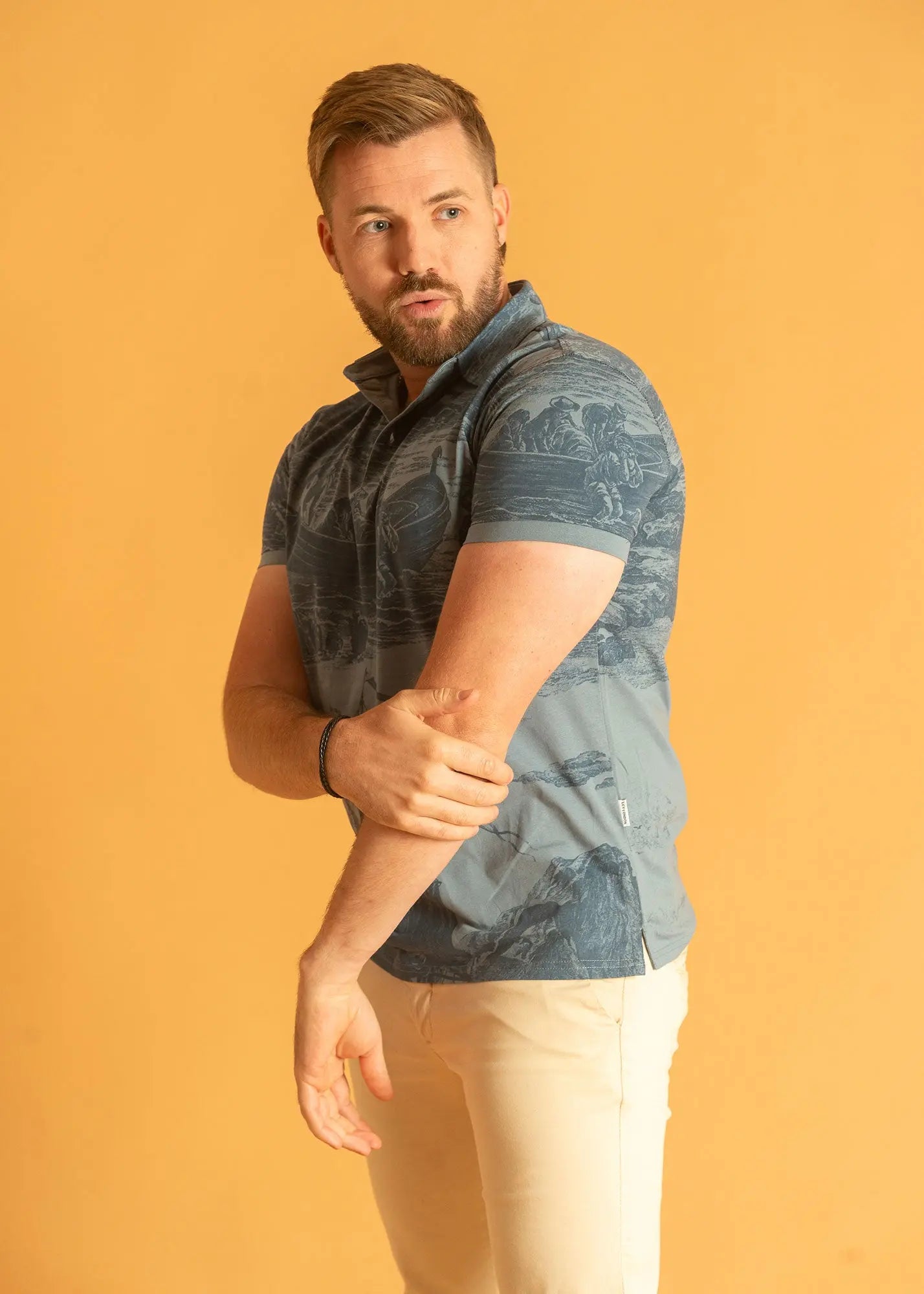 Ship Print Polo LCY London