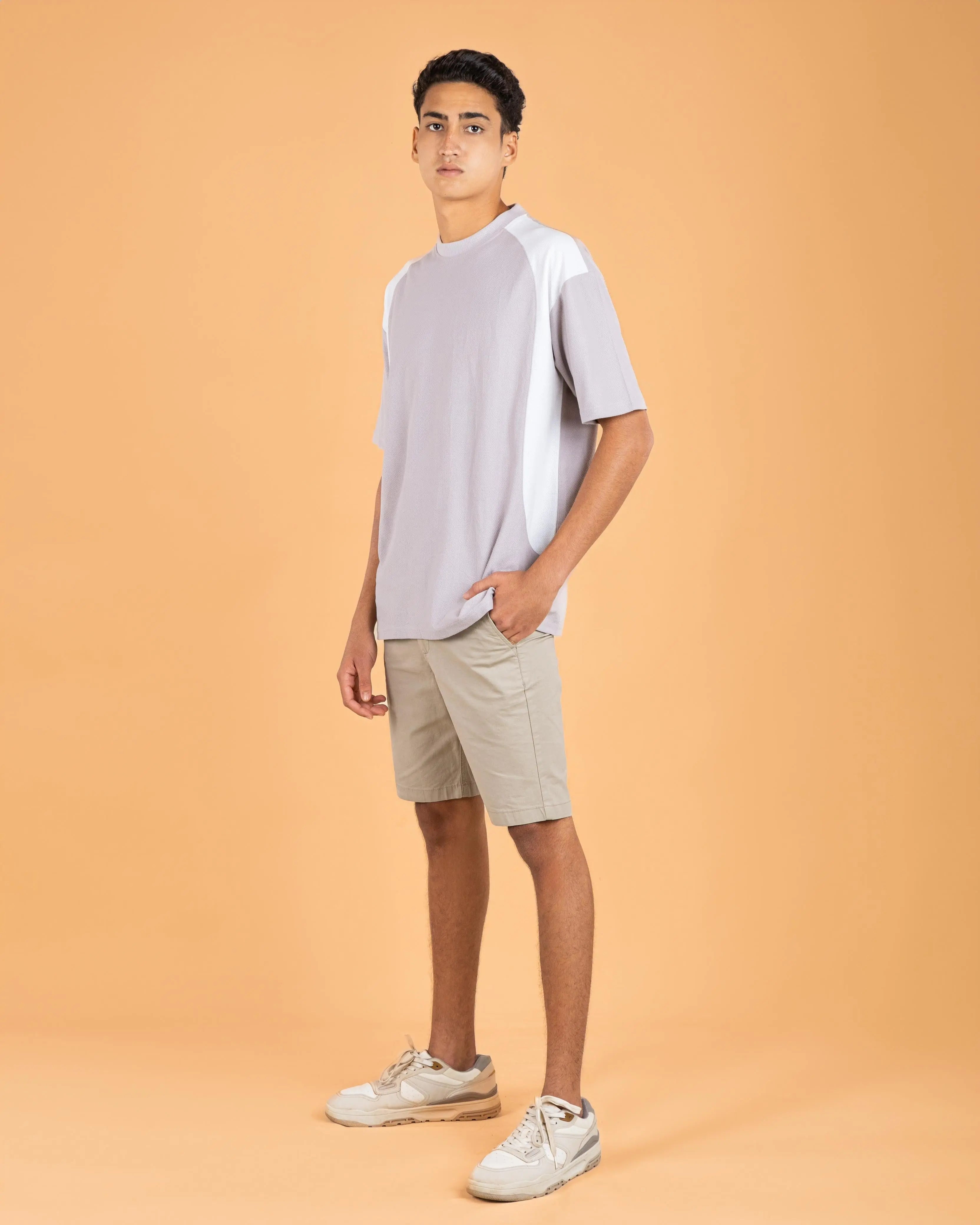Shoulder Accent Textured Tee  - LCY London