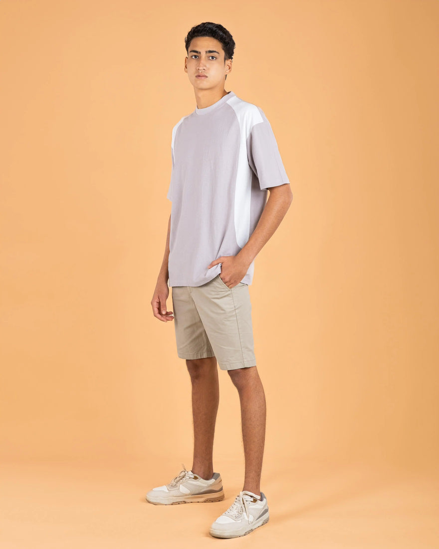 Shoulder Accent Textured Tee  - LCY London