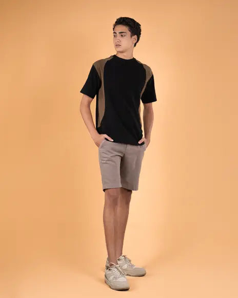 Shoulder Accent Textured Tee  - LCY London