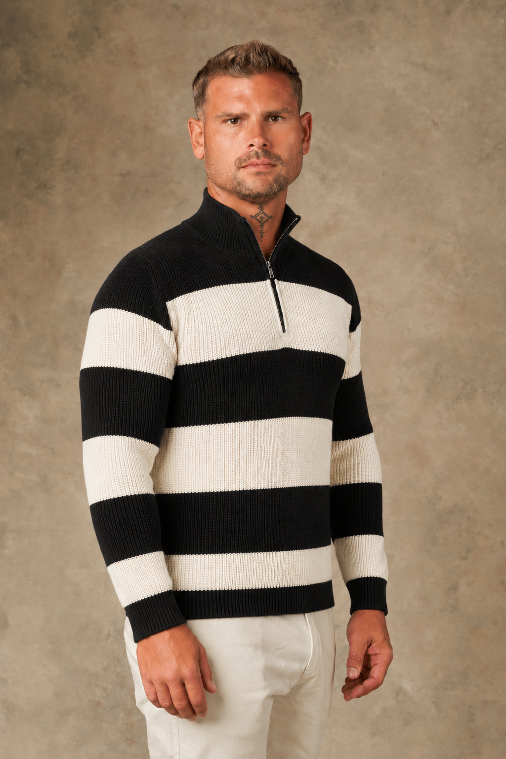 Soft Horizon Zipper Pullover  - Legacy London