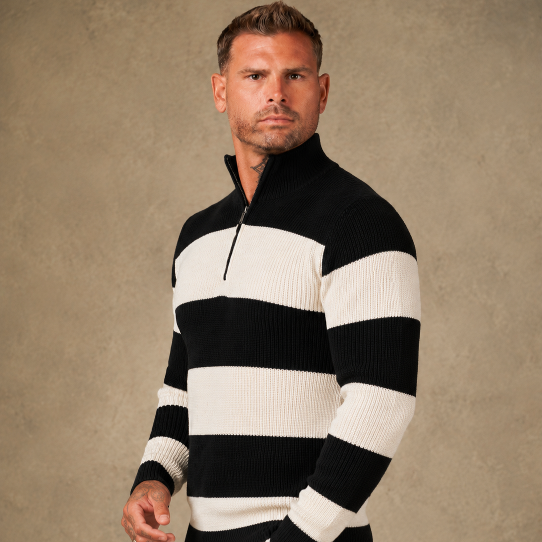 Soft Horizon Zipper Pullover  - Legacy London