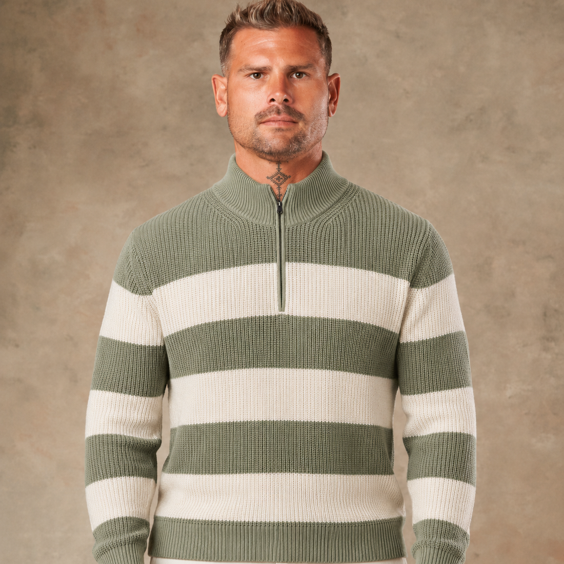 Soft Horizon Zipper Pullover  - Legacy London