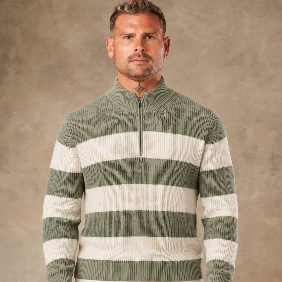 Soft Horizon Zipper Pullover  - Legacy London