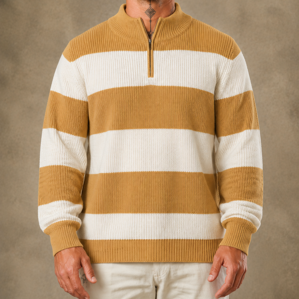 Soft Horizon Zipper Pullover  - Legacy London