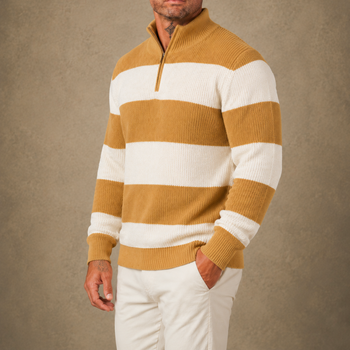 Soft Horizon Zipper Pullover  - Legacy London