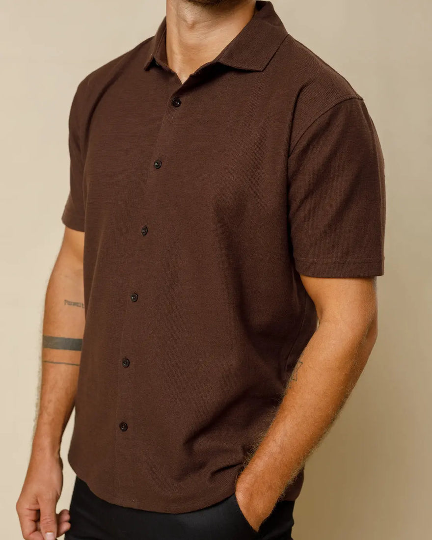 Spread Collar Button Down Shirt  - LCY London